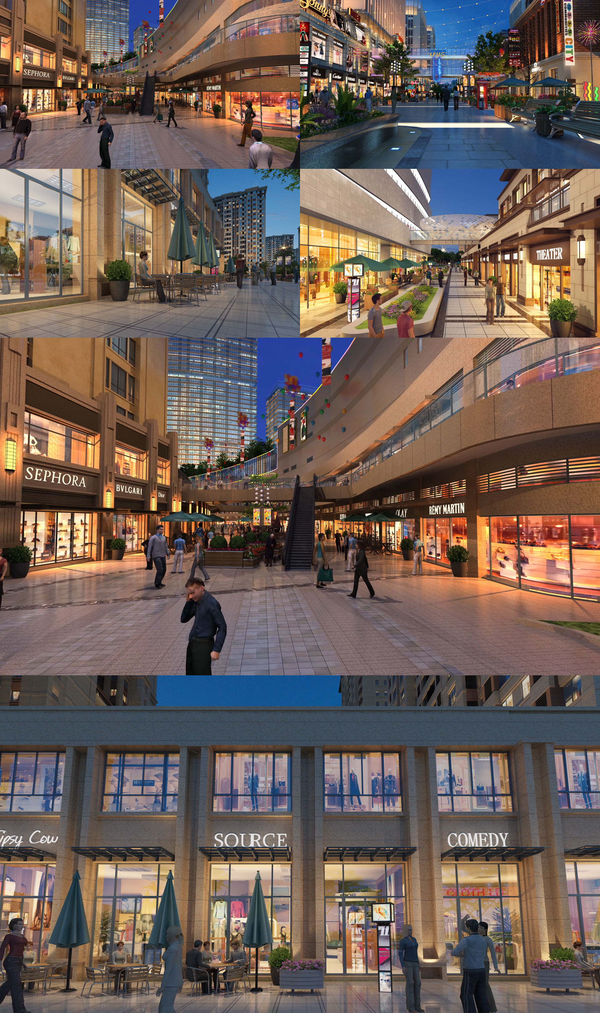 海口桫椤湾商业街 融合热带风情与现代商业的规划设计